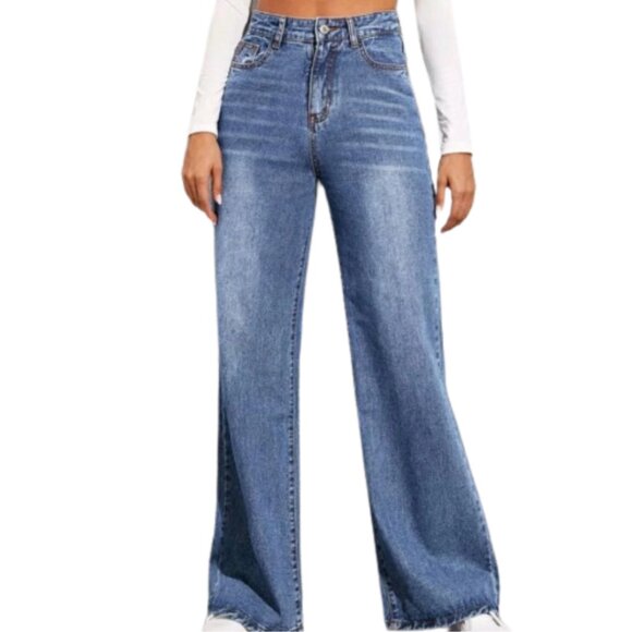 High-Waisted Wide Leg Jeans – Trendy & Comfortable - Picture 3 of 4